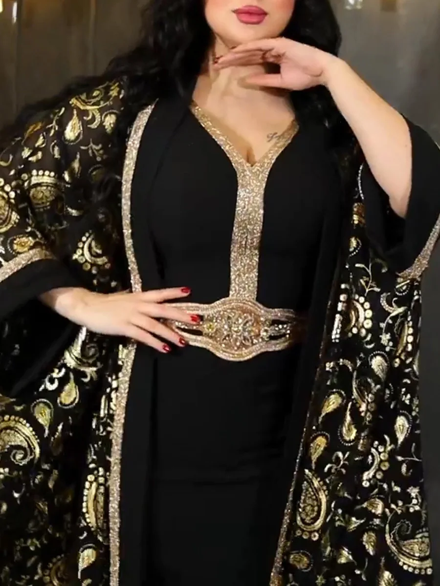 Abayas For Women Dubai Luxury 2024 African Muslim Fashion Dress Caftan Marocain Evening Party Dresses Robe Djellaba Femme