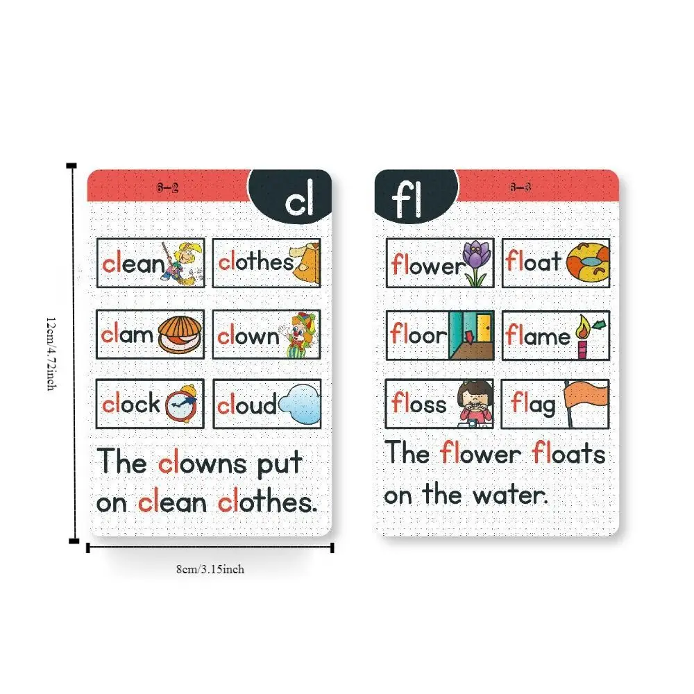 Vibrant Phonics Learning Flashcards CVC Words Boost Memory Alphabet Learning Cards Enhance Cognitive Skills Educational