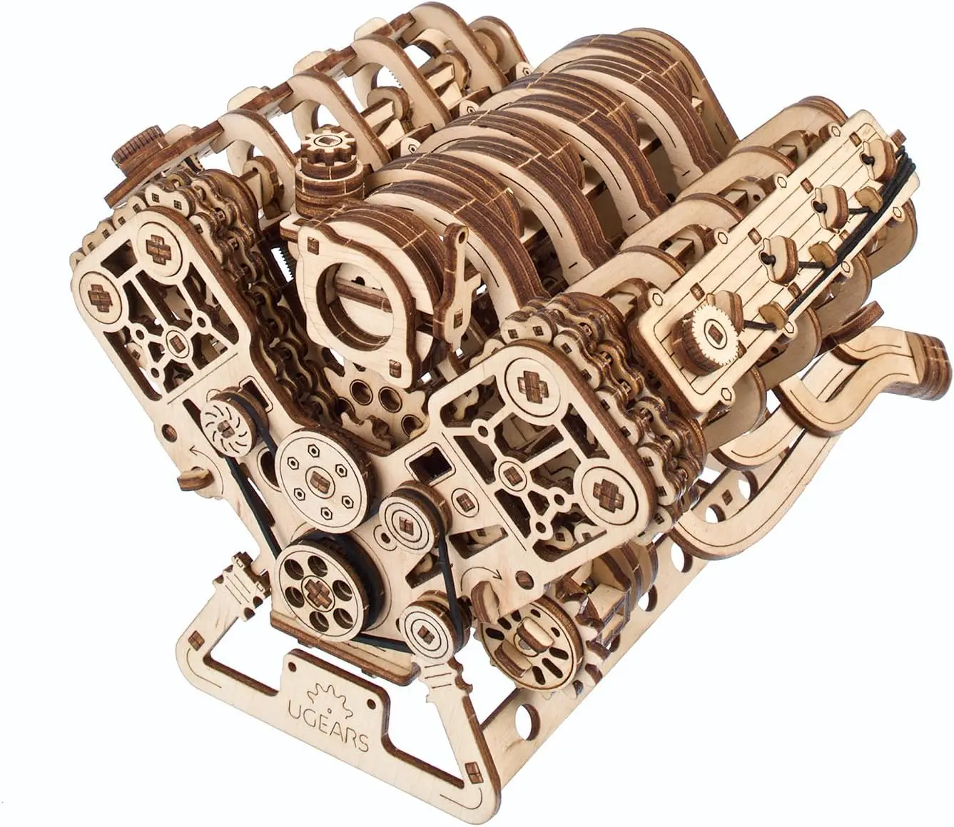 

V8 Engine Model Kit - Advanced 3D Wooden Puzzles for Adults - DIY Kits Gifts for Engineers - 3D Puzzle Model Engine Kit for Adul