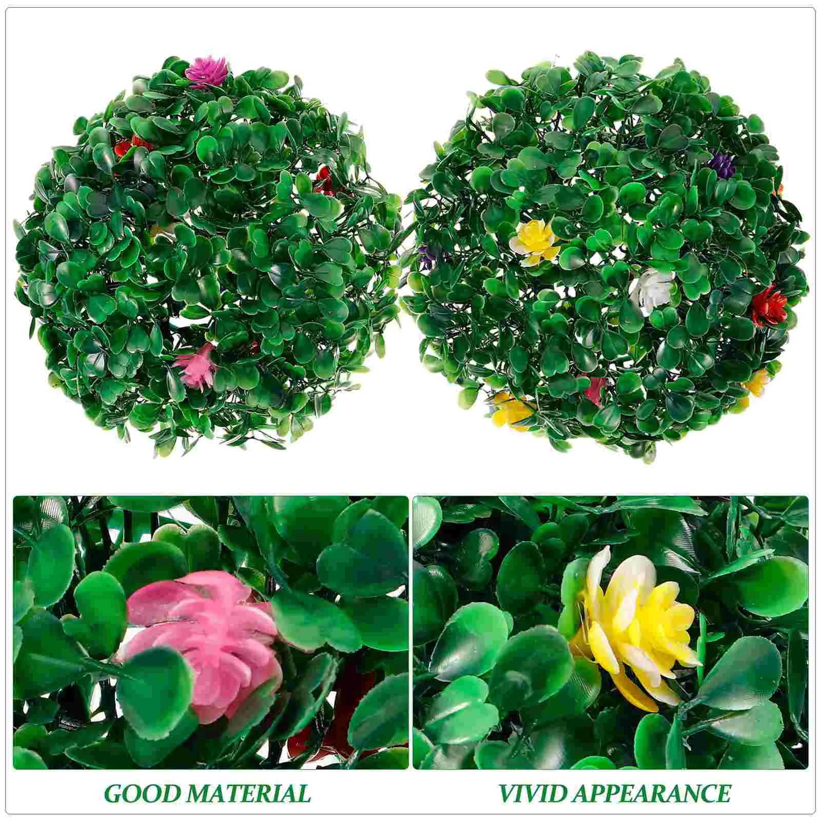 Bola rumput bunga daun hijau bola dekoratif hiasan langit-langit simulasi tanaman palsu Topiary buatan