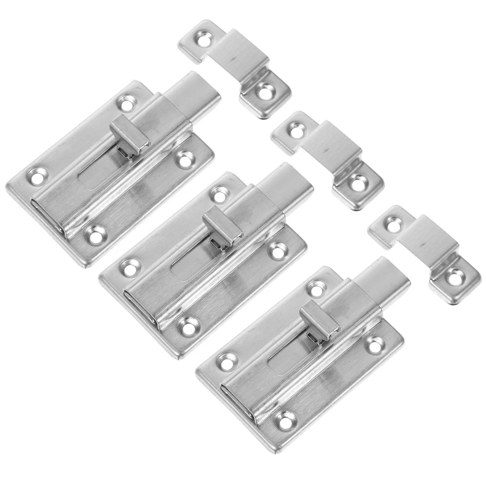 

3Pcs Stainless Steel Door Bolts Durable Latch Locks Security Bolts for Sliding Doors Home Use Latch Lock Door Bolt Lock