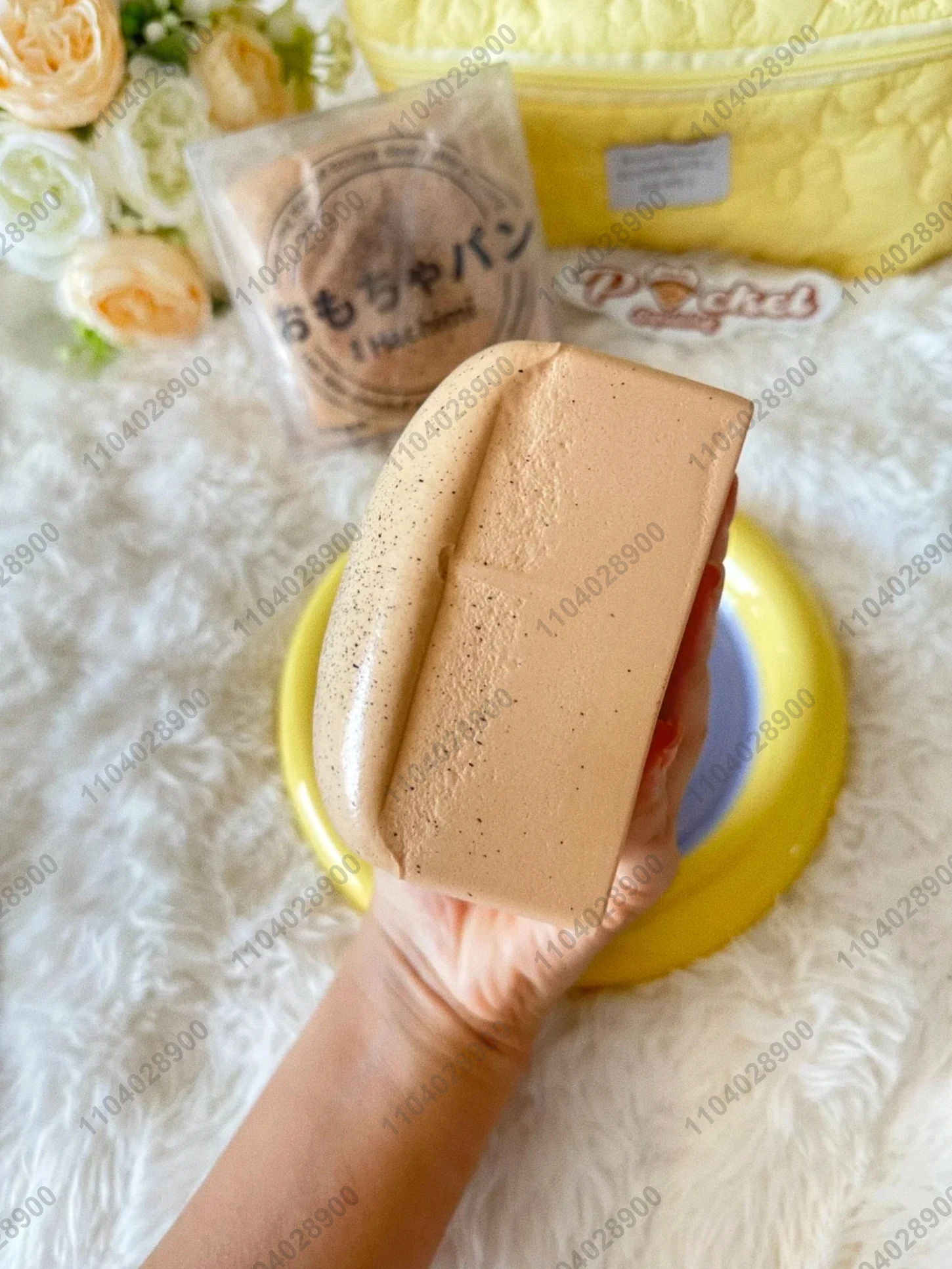 Mousse Cake Slow Rising Squishy Toy Brown Sugar Thick Mousse Square Cake Slow Rebound Squeeze Toy Stress Release Hand Relax Toy