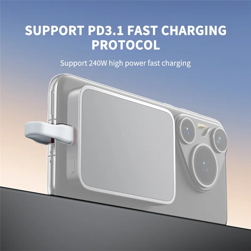 

-ABAB USB Type C To C Short Cable 40Gbps 90° PD3.1 240W Fast Charging For Laptop Mobile Phone