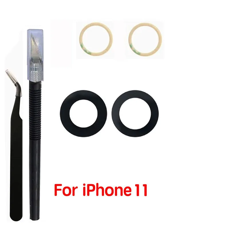 Saphir-Rückkamera-Objektivglas für iPhone 12 13 Mini 14 15 Plus 17 Pro Max – Ersatzteile für die Reparatur der Rückkamera mit 3M-Klebstoff & Werkzeugen