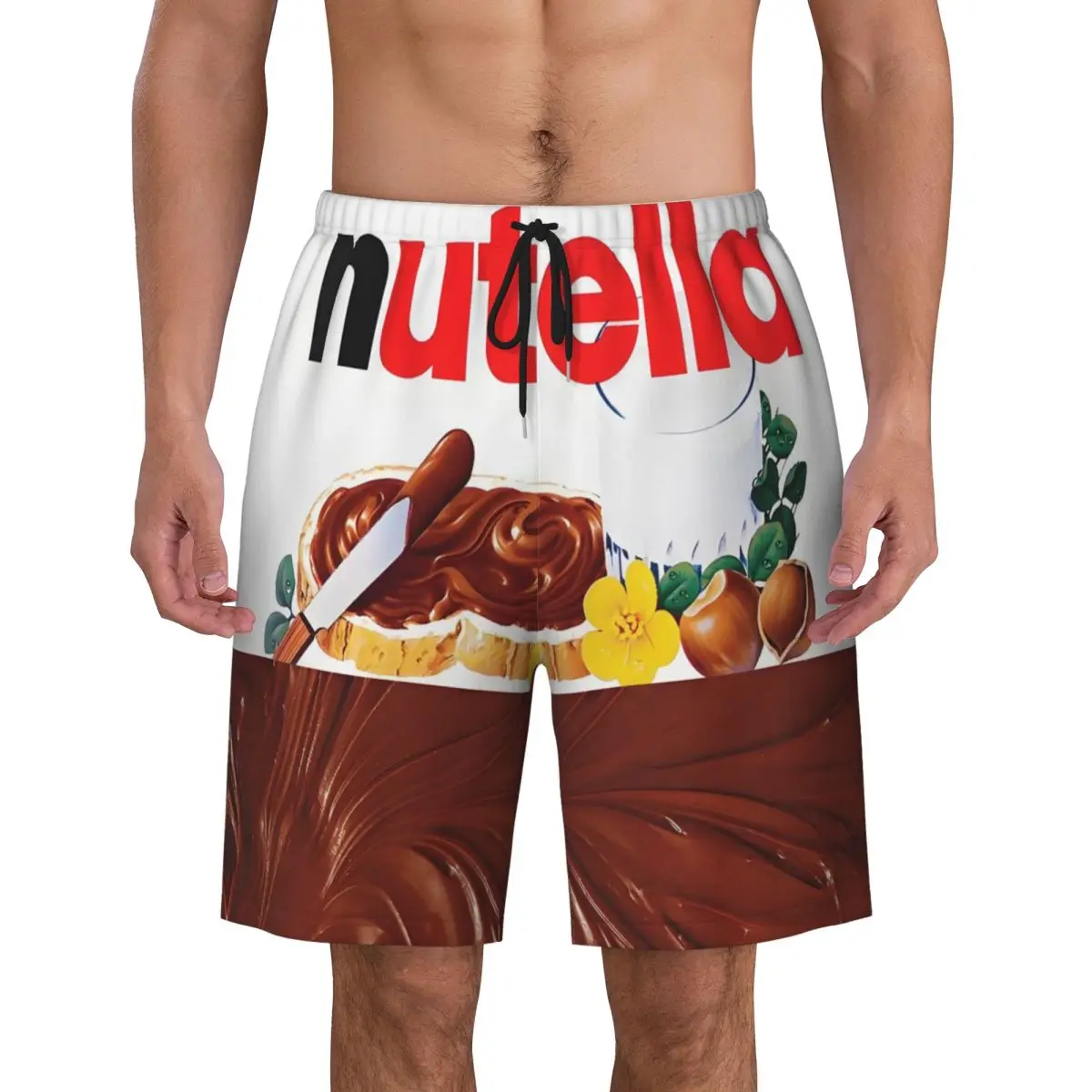 

Nutellas Boardshorts Мужские быстросохнущие шорты для плавания с хлебом и молоком Купальники с индивидуальным принтом Костюмы