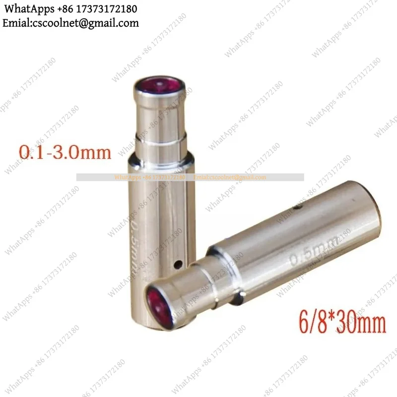 k3 2pcs EDM Ruby Ceramic Guide 8x30mm Z140, 0.3-1.6mm Guide Tube for EDM Drill Machine, Precision Drill Guide