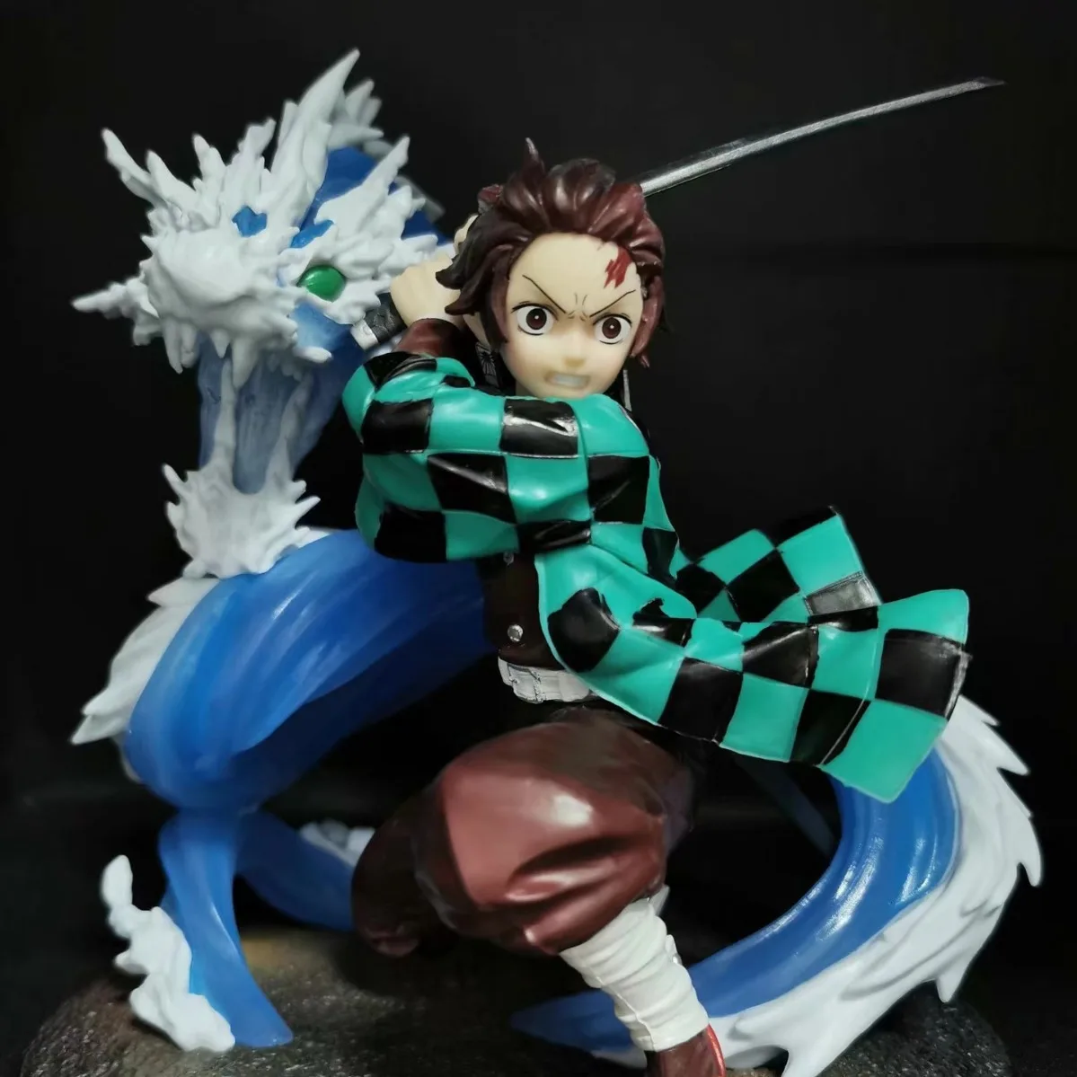 

20cm Demon Slayer: Tanjiro – Water Dragon, Lifelong Flow Anime Figure Model Statue Collection Desktop Decoration Ornament Toys