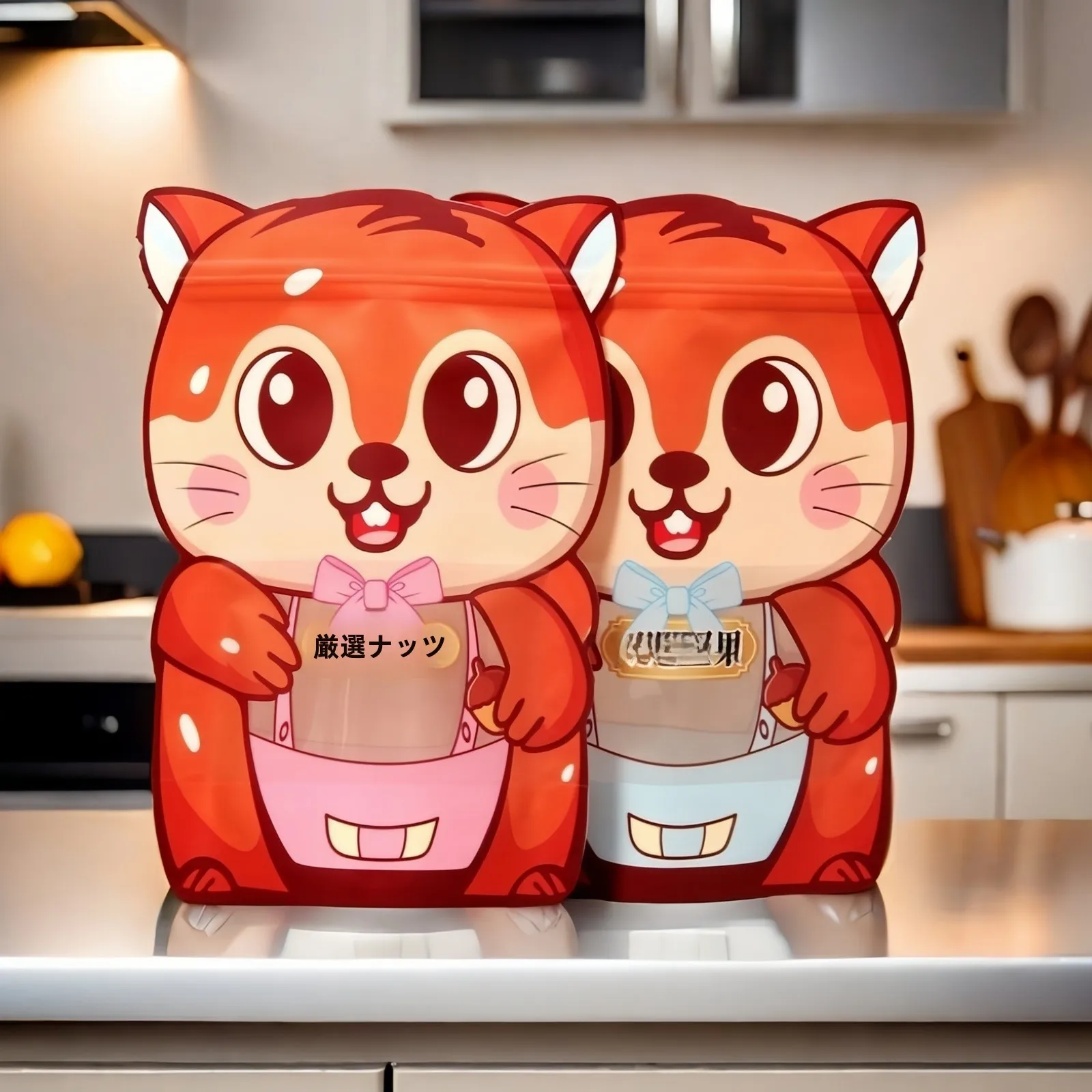 Bolsa de Embalaje Vertical con Diseño de Dibujos Animados para Nueces, Almendras, Cacahuates, Pecanas y Otros Alimentos, Marca Lemon Deer, Personalizable