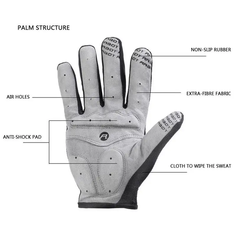 ﻿ 1 Pairs Of Bicycle Gloves Anti-skid Sun-proof High Temperature Resistance Mountain Bike Warm Keeping Touch Screen Riding Glove