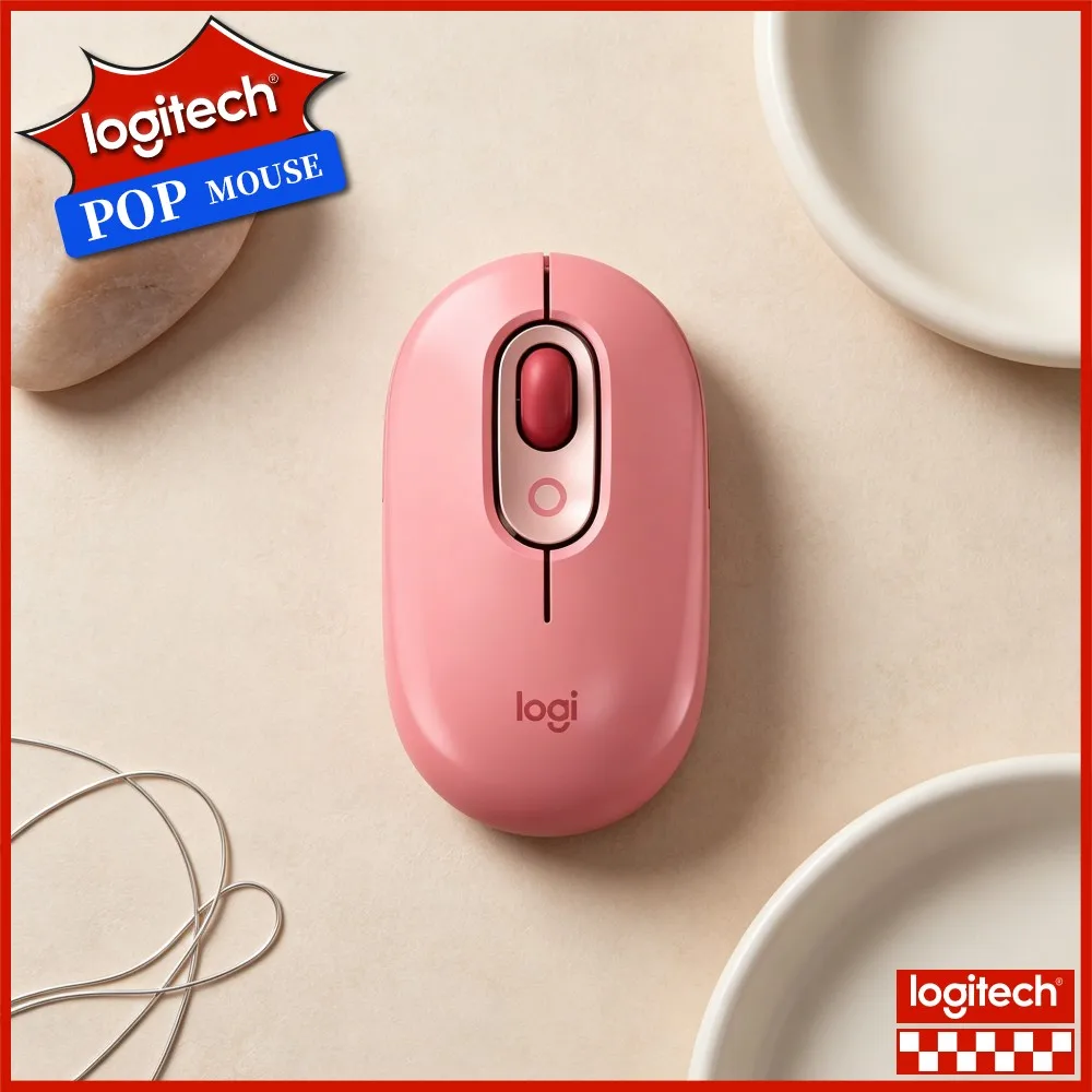 Original Logitech POP Mouse & POP Icon Mouse Multi-device Switch Wireless Mouse SmartWheel Quiet Click PC Notebook Mouse