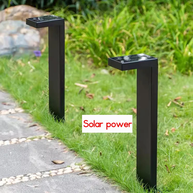 Solar Powered Pathway Lamp 60cm Aluminum IP65 Waterproof Landscape Lighting for Yard Lawn Patio Driveway Sidewalk Walkway Garden