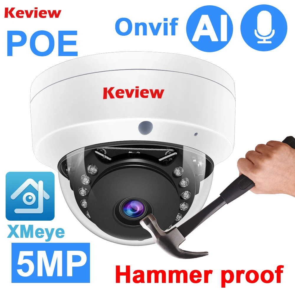 8MP 4K 5MP Explosion-proof POE IP Camera Audio H.265 Dome Home Indoor Outdoor Surveillance Security Camera CCTV Video for NVR