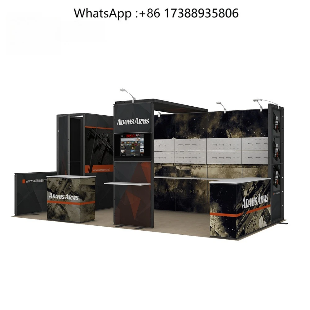 DIY Aluminum Dye Sublimation Modular 10x20/20x20 Custom Logo Exhibition Booth Stand Trade Show Booth