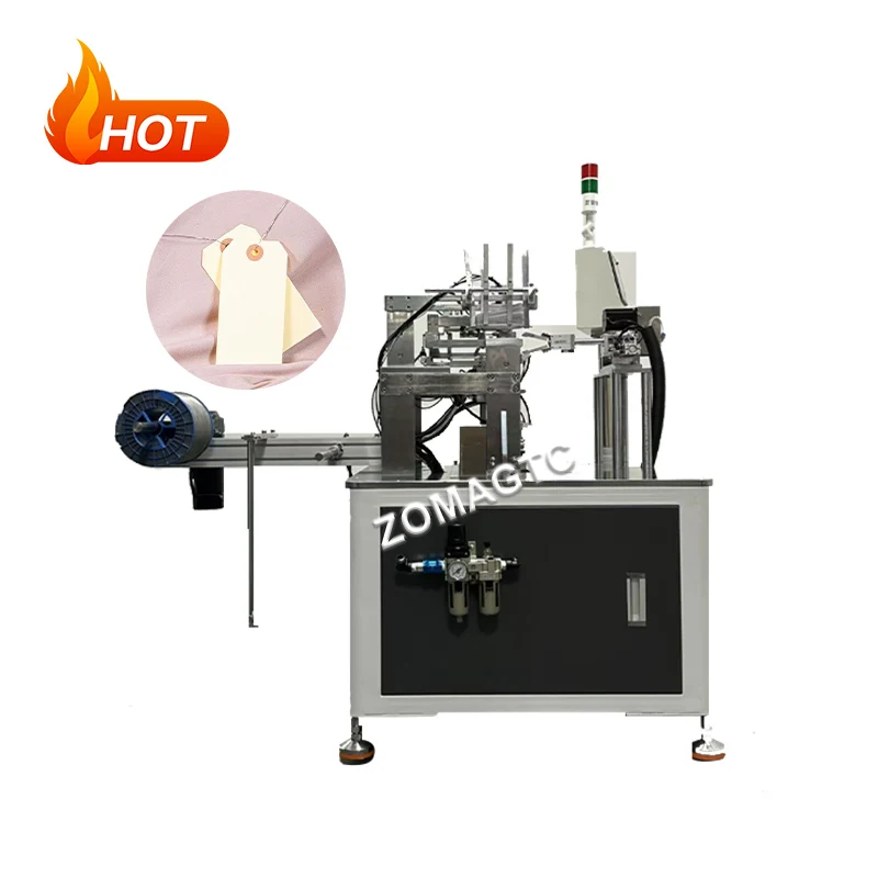 Automatische Doek Hang Tag String Machine Bespanknop Hang Tag Staaldraad Draaimachine