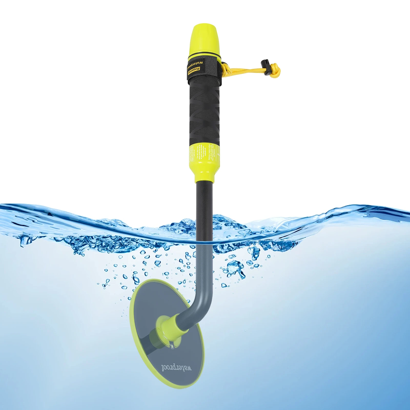 Handheld Metal Detector, Underwater Treasure Hunting Detector, Waterproof Outdoor Treasure Hunter with Hand Strap 20HZ