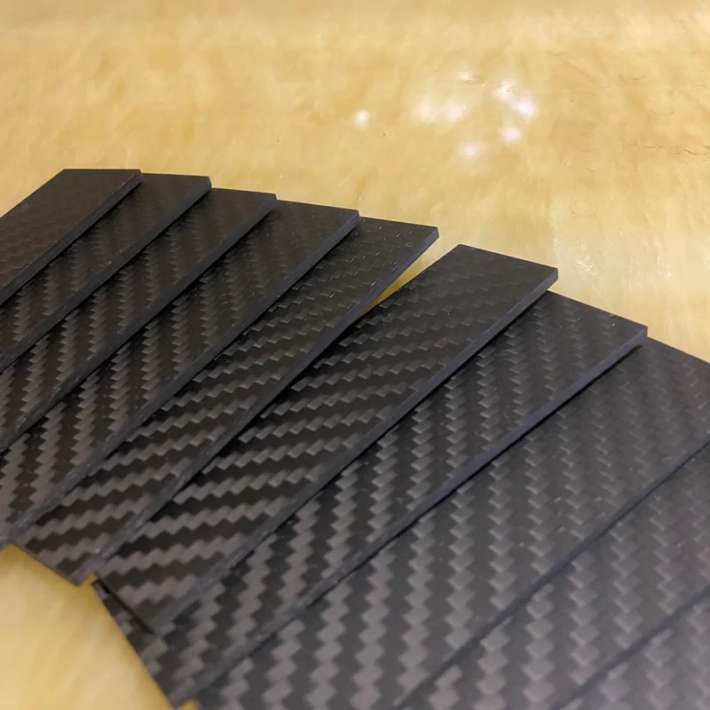 100x25mm Full 3K Carbon Fiber Plate Sheet High Strength Carbon Board Panel Thickness 2.5mm Matte Twill Weave