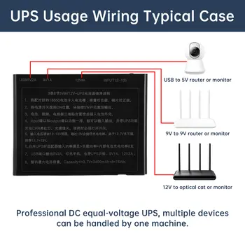 5V/9V/12V 輸出,6顆18650電池UPS不間斷電源,DIY行動電源盒,適用於家用路由器、手機、平板電腦、數據機 10 最佳銷售 UPS 12V 18650 - №2