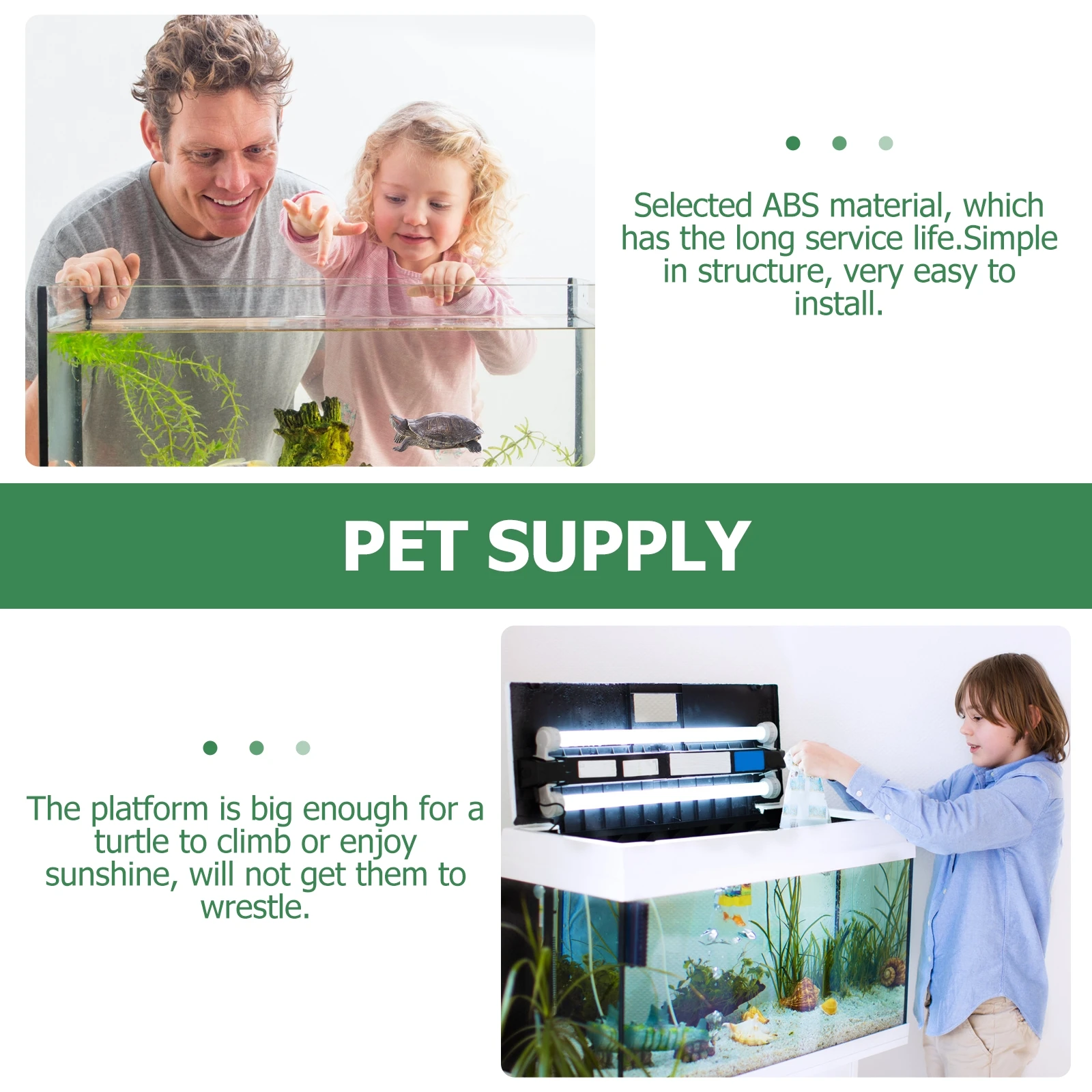 

Turtle Basking Platform Transparent Aquarium Climbing Ladder Fish Tank Decor Durable ABS Material Easy Install Gradient Design