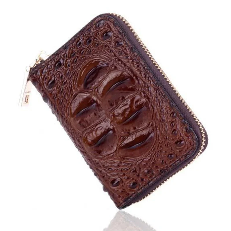 New High-grade Women Zipper Multi Function Billfold Genuine Leather Business Mini Student Purses Multiple Card Positions Wallet
