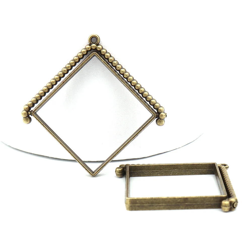 

25pcs Hollow Bezel Rotating Alloy Frames for DIY Jewelry Accessories Bright Stylish Colors Good Craftsmanship