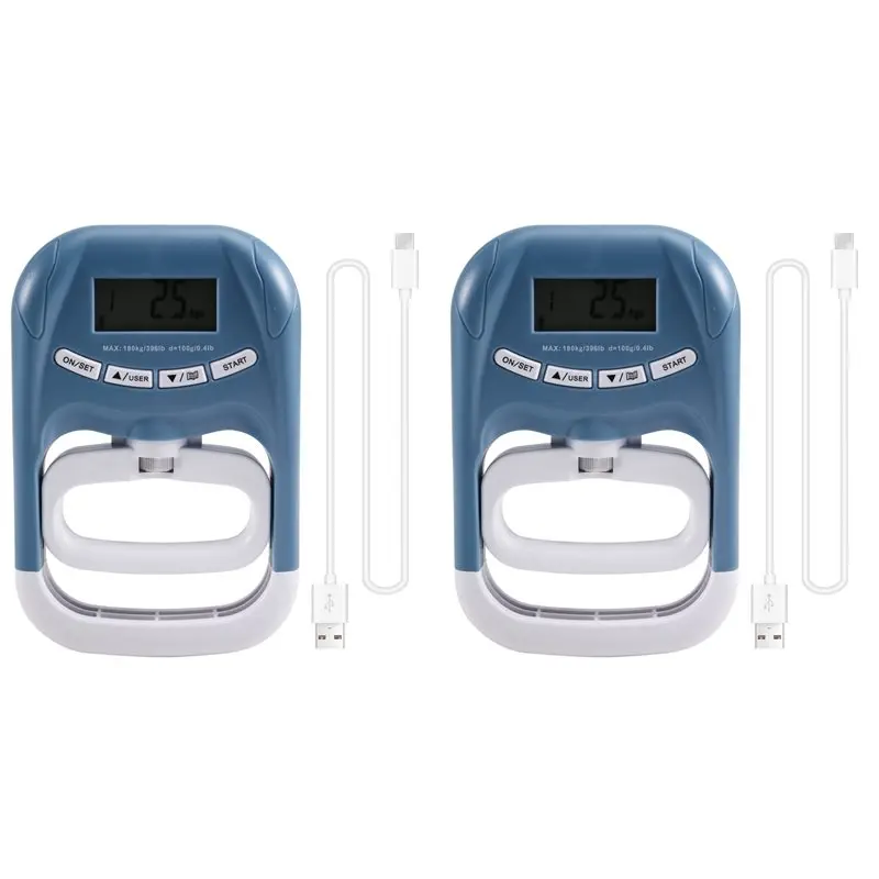 

Цифровой ручной динамометр AS95-2X 396 фунтов/180 кг EH121 для тренировки силы хвата, усилитель силы хвата для дома и школы, синий