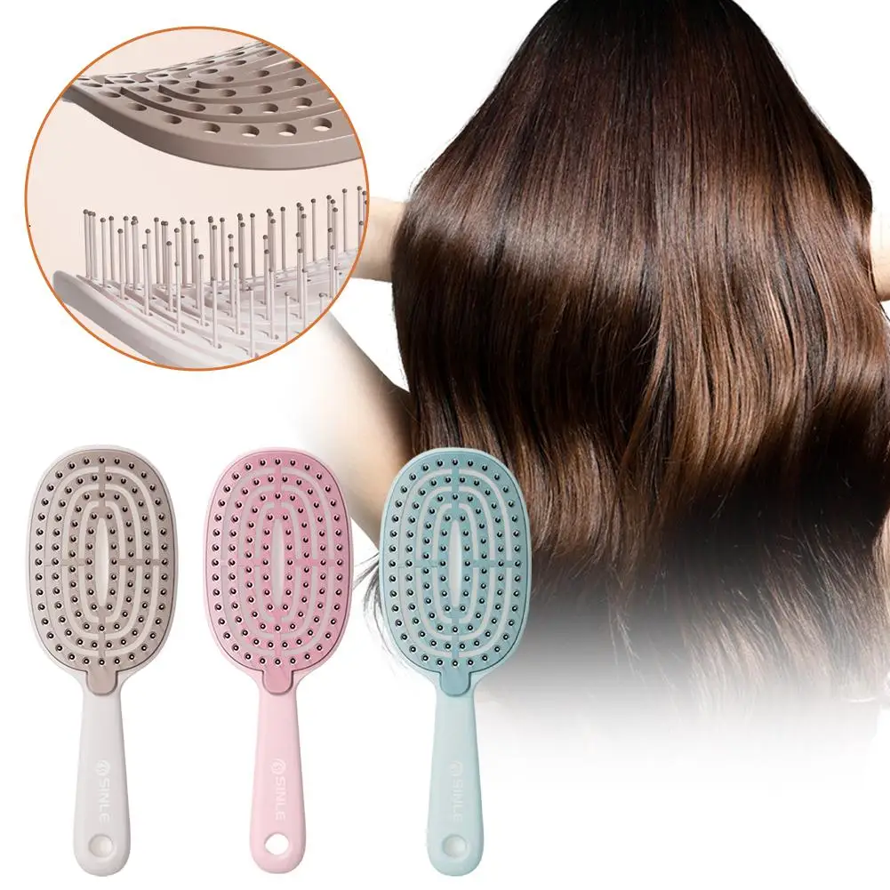 

Ribbed Comb Volumizing Detangling Hair Brush Women Long Hair Massage Comb with Hollowed-Out Design for Home Use Body Care T R9H6