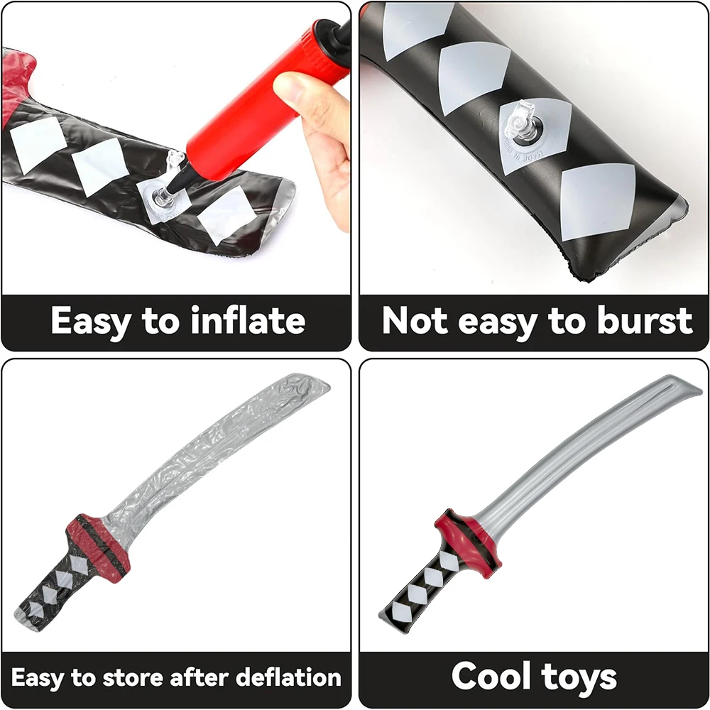 8pcs  Inflatable Sword Inflatable Knife Used for Event Theme Parties Role Playing Christmas Games Stage Props Halloween