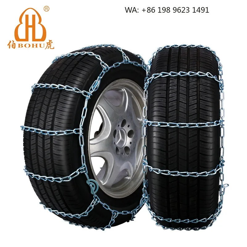 Automatic Locking Snow Chains, Alloy Steel Anti-Slip Tire Chain for Tractor Passenger Car Winter Emergency Traction
