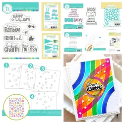 2025 New Taylored Stamp Die Combo Happy Go Lucky Word Clear Stamp DIY Scrapbooking Card Dies Making Photo Album Craft Decoration