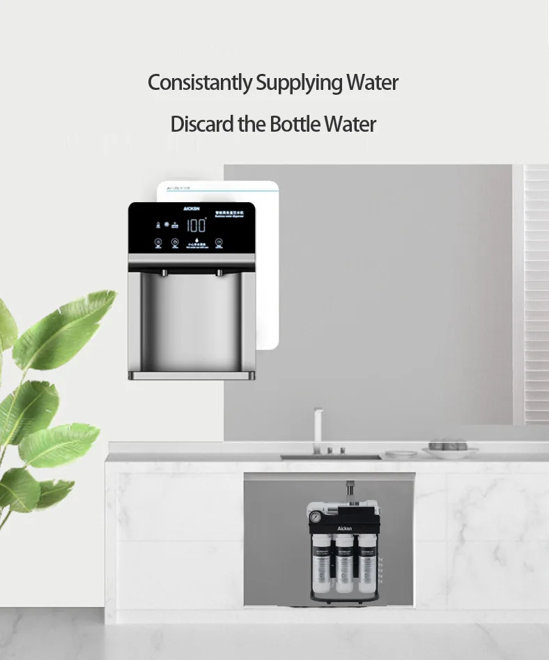 Distributore d'acqua a parete Fontana istantanea potabile calda e fredda con touch screen a LED