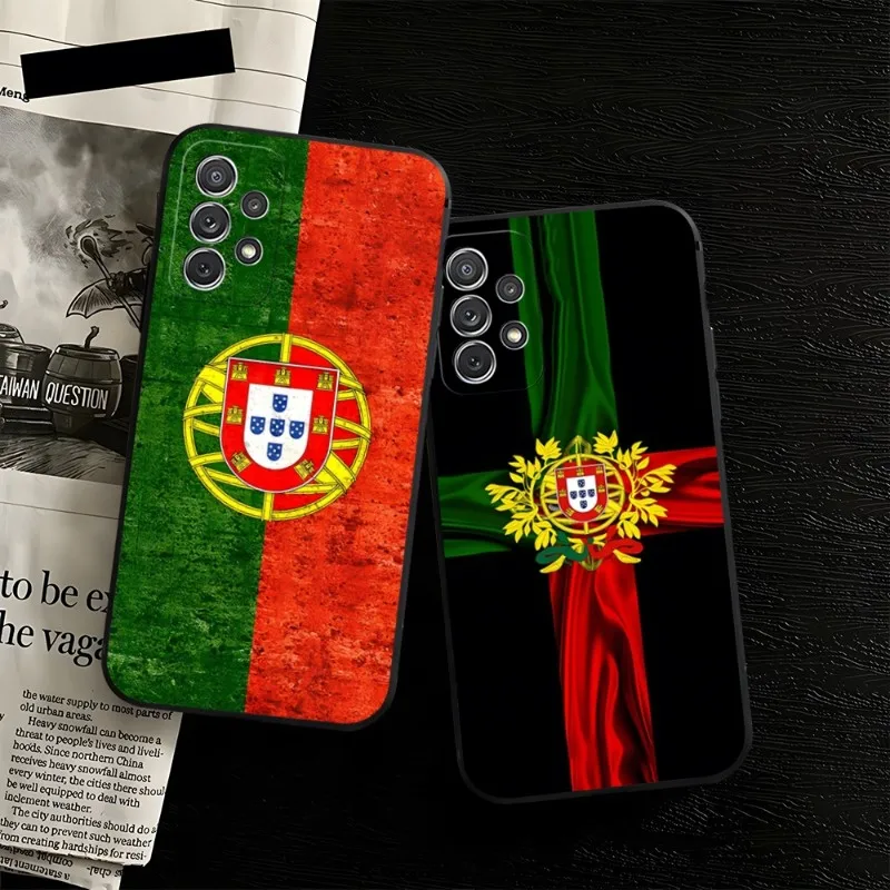 Portugal National Flag Phone Case For Samsung A34 A52 A53 A51 A14 A50 A33 A13 A22 A31 A54 A03S A21 A81 A24 Silicone Back Cover