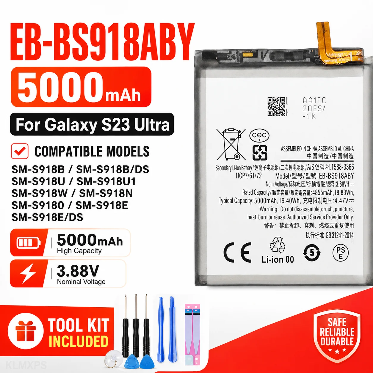 Phone Replacement Battery For Samsung Galaxy S22 S23 S24 S25 Plus Ultra FE Edge Compatible EB-BS928ABY EB-BS731AB
