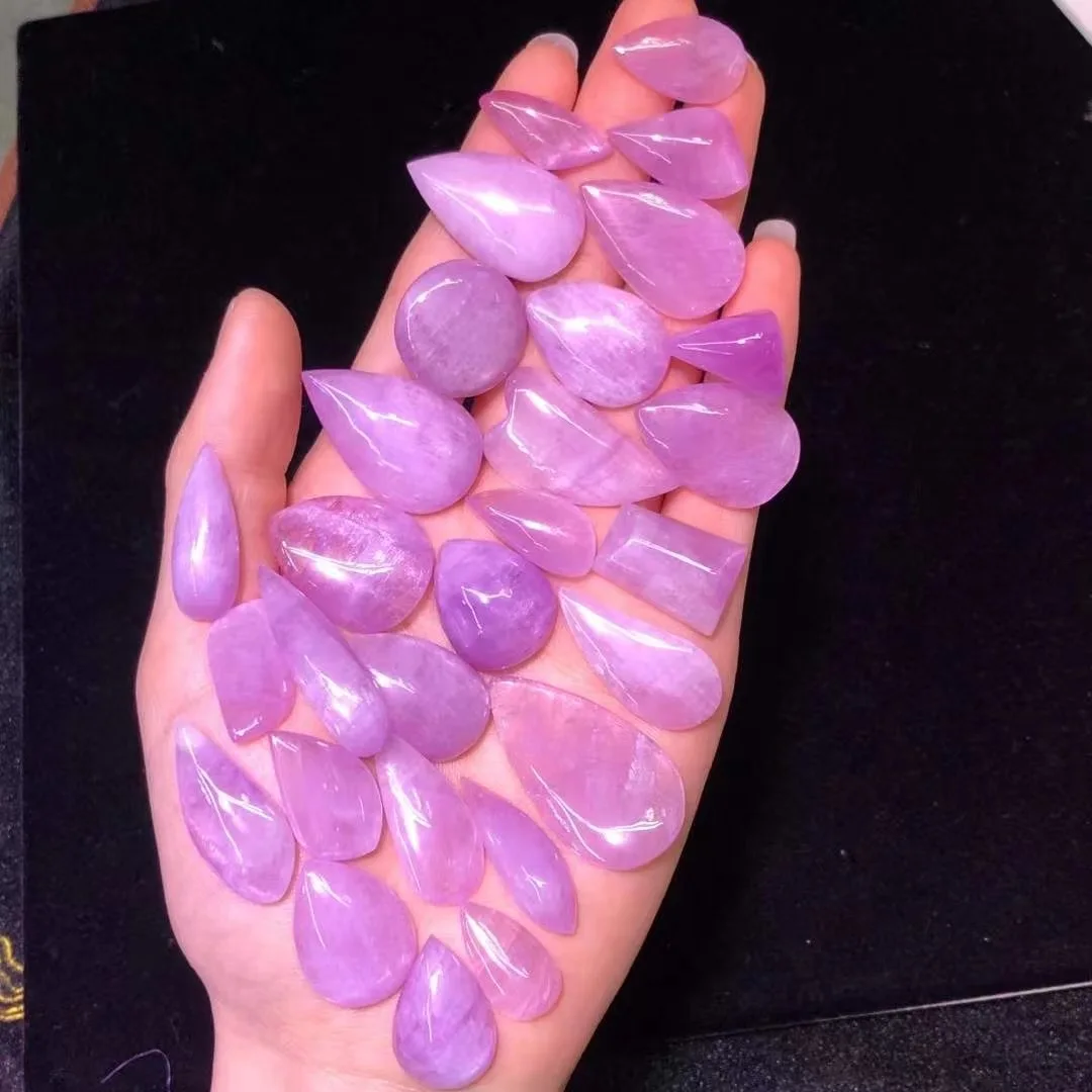 Natural Lavender Purple Kunzite Pendants Necklaces for Women AAAAAA Half Transparent Gemstones Beads Flash Jewelry 925 Silver