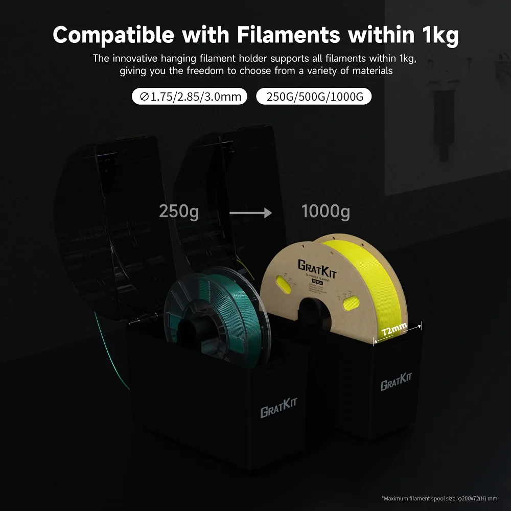 Imagem -05 - Caixa Secadora de Filamentos Gratkit Firefly Impressora 3d Controle Remoto Temperatura de Secagem Ajustável e Tempo Aplicativo Tuya