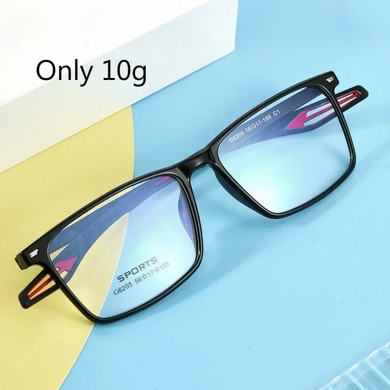 Ultralight Safety Sports Eyeglasses Men Fashion Square Flexible TR90 Optical Prescription Glasses Frame Women G6205 Custom Lens