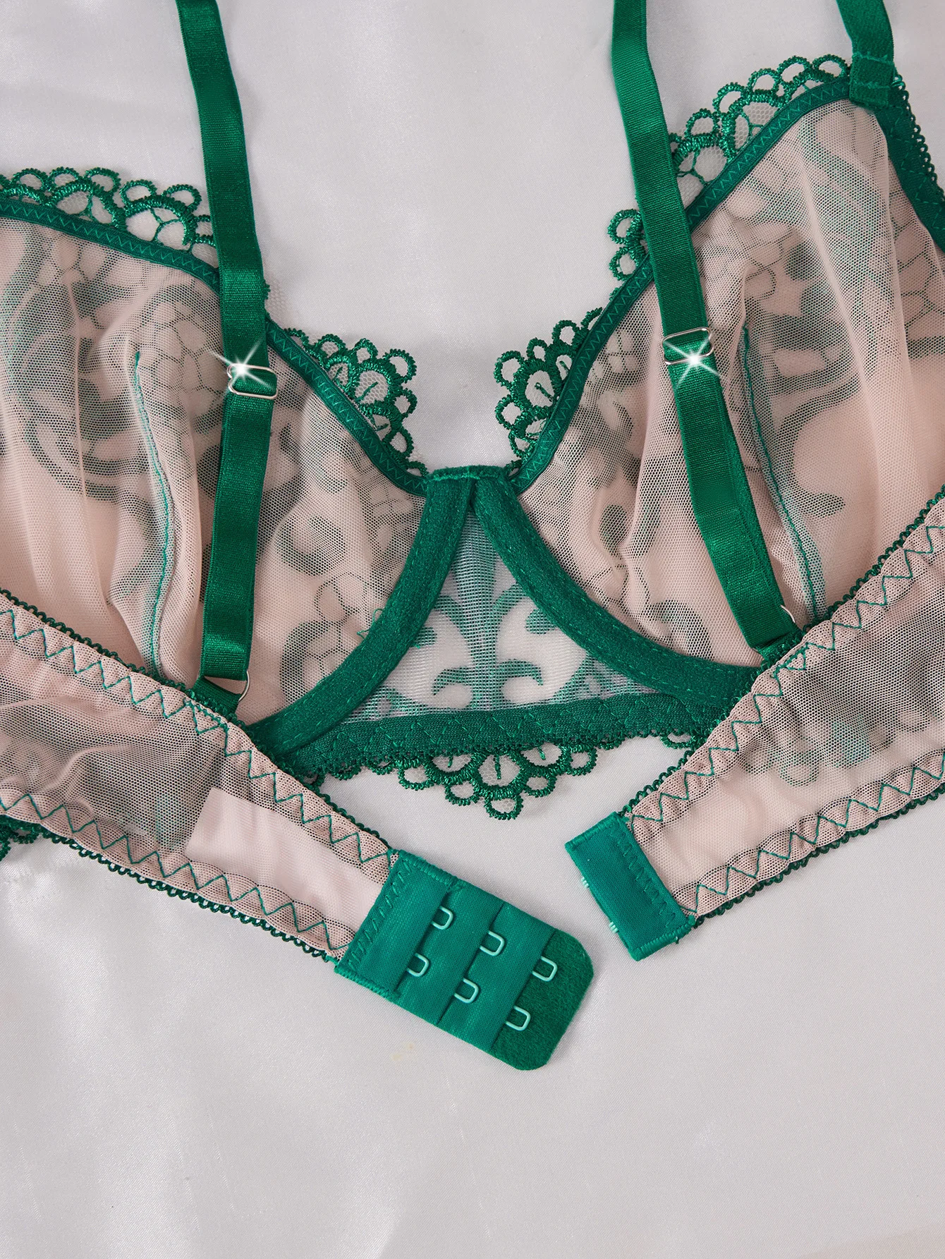 Double Layer Cup Push Up Linge - Sheer Mesh Bra recension och pris