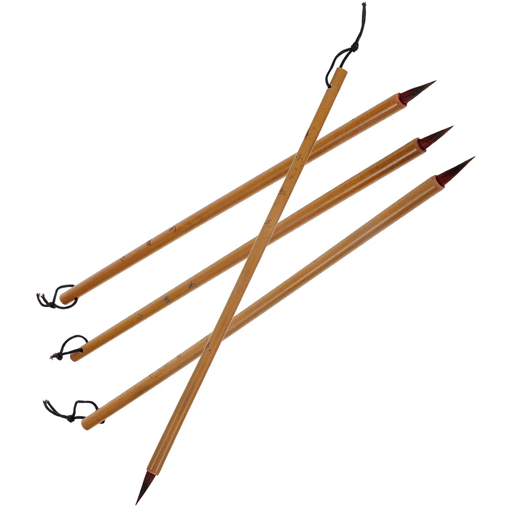 

4pcs Small Regular Script Calligraphy Brush Pens Bamboo Portable Writing Brushes For Chinese Calligraphy Watercolor Painting Art