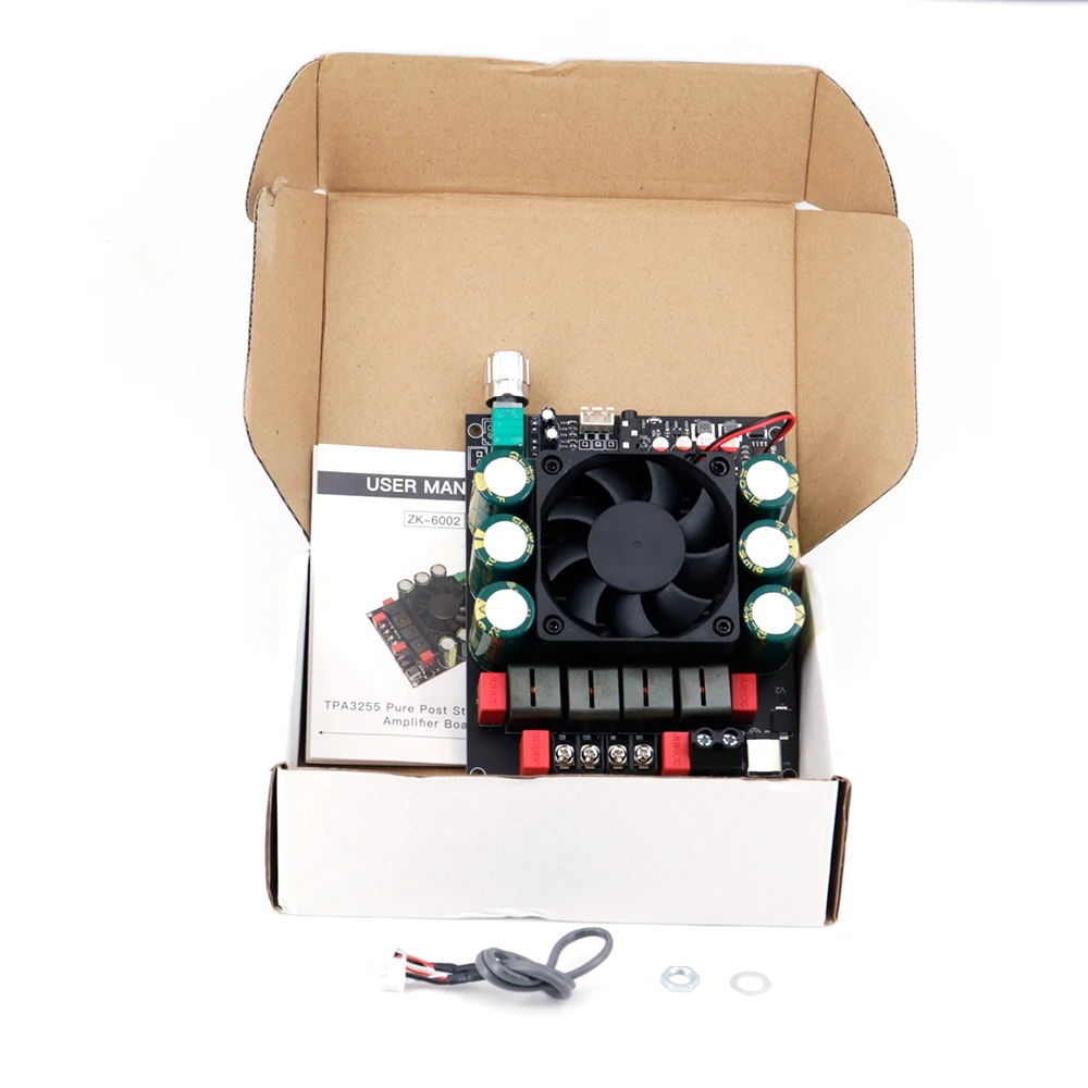 TPA3255 1200W Papan Amplifier Daya Digital ZK-6002 Pure Post-Stage 18–50V DC Input Dual Channel 2×600W Tanpa Mode Bridge