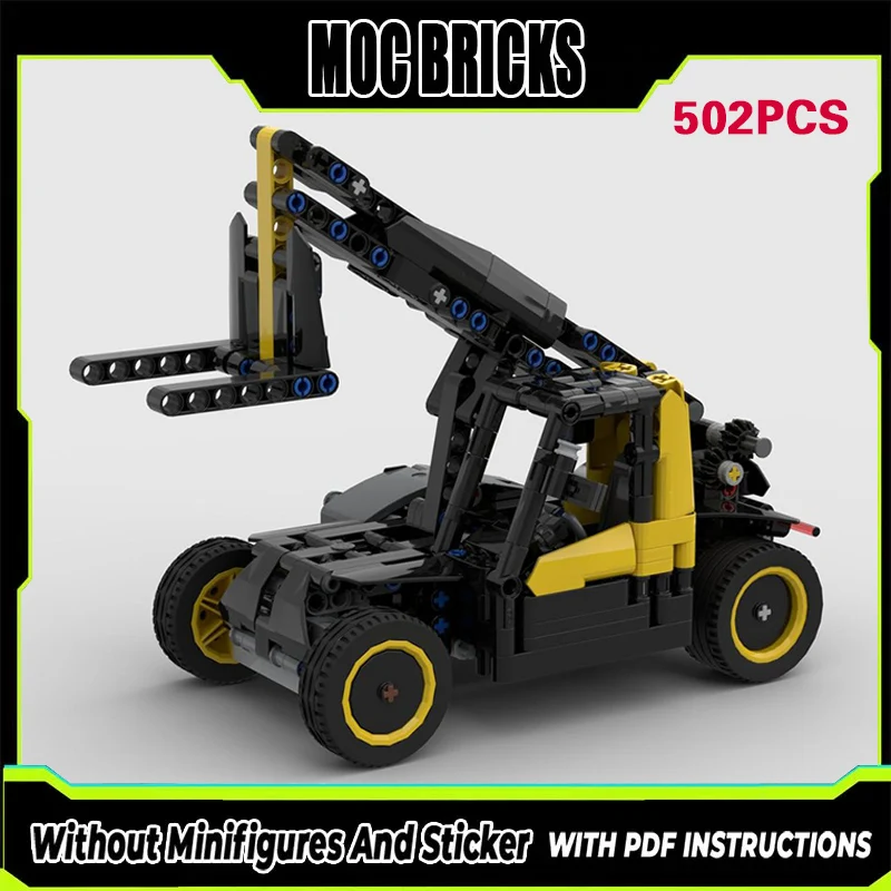 

Конструктор City Car Model MOC: Телескопический погрузчик, модульная технология, подарки, праздничный набор для сборки, детские игрушки