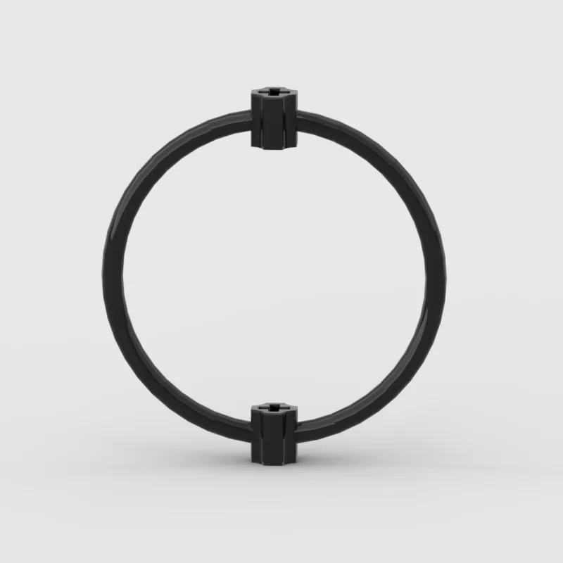 79851 حلقة دائرية مع فتحة متقاطعة ملحق تمثال لبنة البناء، قطر دائري 7 لتر مع موصل ثنائي المحور