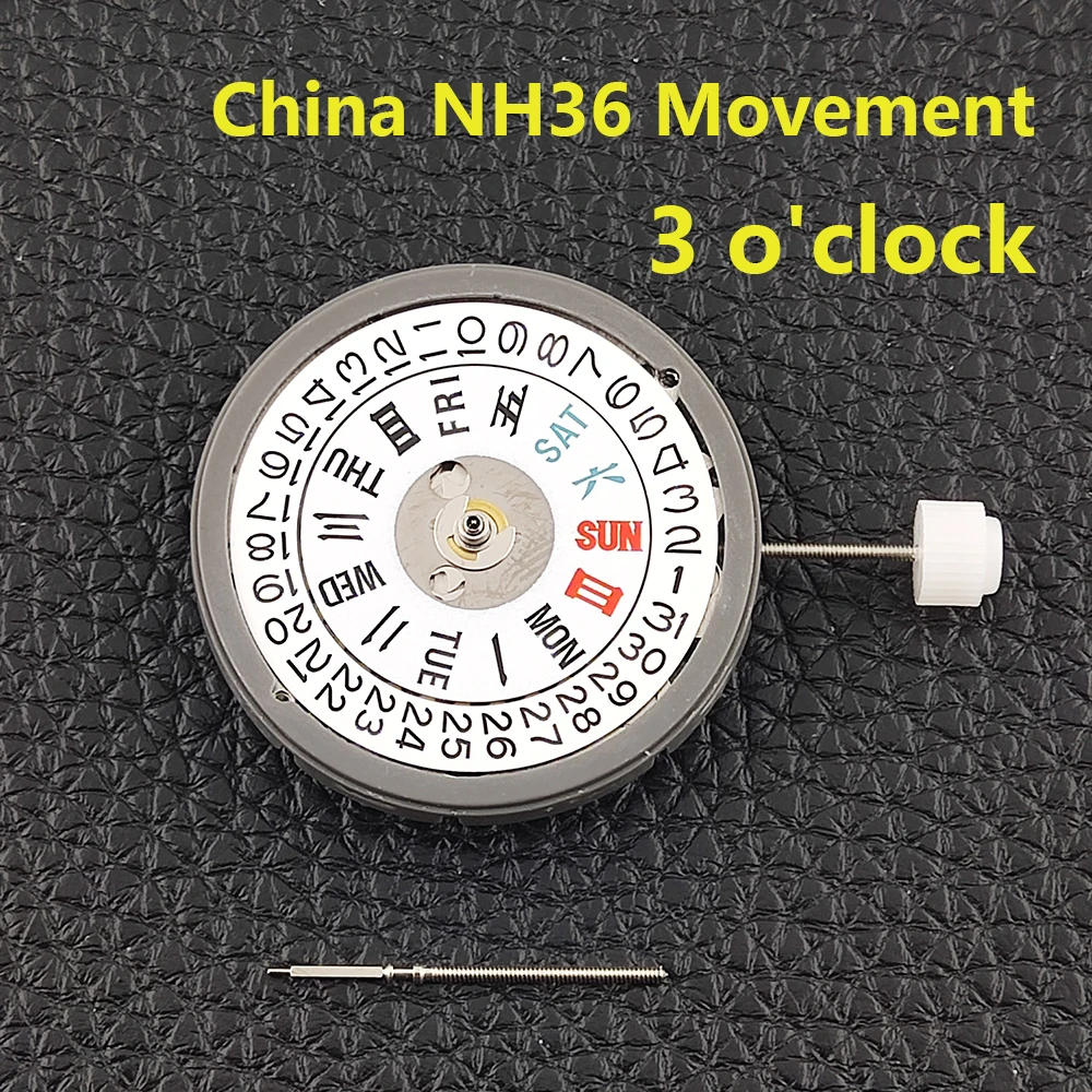 

Механизм NH36, 3 часа, Китай, высокоточный, 24 камня, запчасти для модификации часов, автоматический механизм