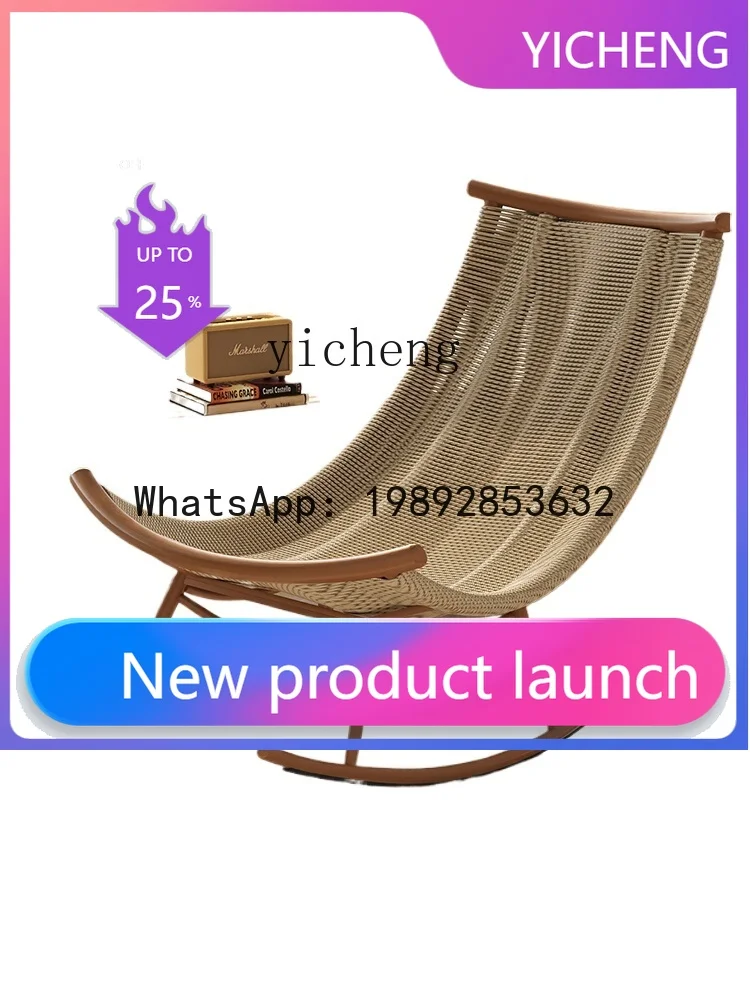 

X4 Rocking Recliner Chair for Living Room Balcony Leisure Home Use Nap Lazy Sofa Rattan Woven living room decoration