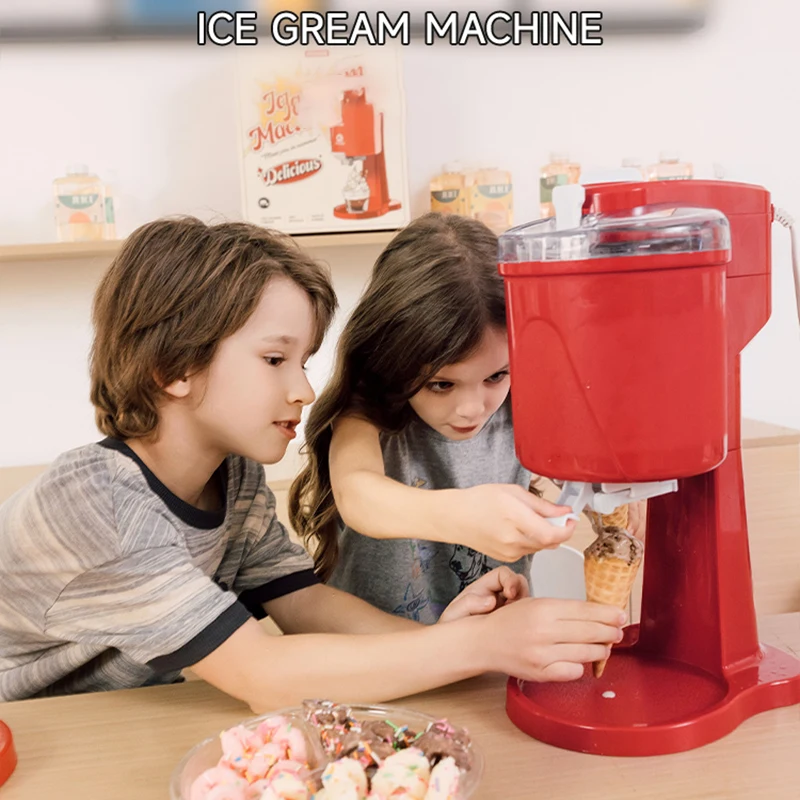 Ice Cream Machine Household Small Mini Automatic Cone Ice Cream Machine Children\'s Homemade Commercial DIY Ling Machine 1000ml