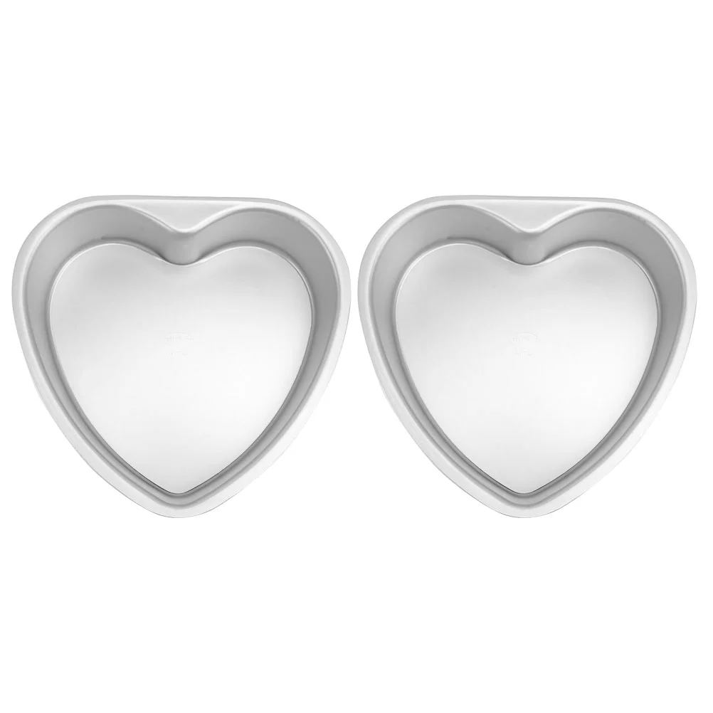 

2 Pcs Heart Cake Mold Molds Shaped Pan Pans Shapes for Baking Flan Pop Grilling Platter