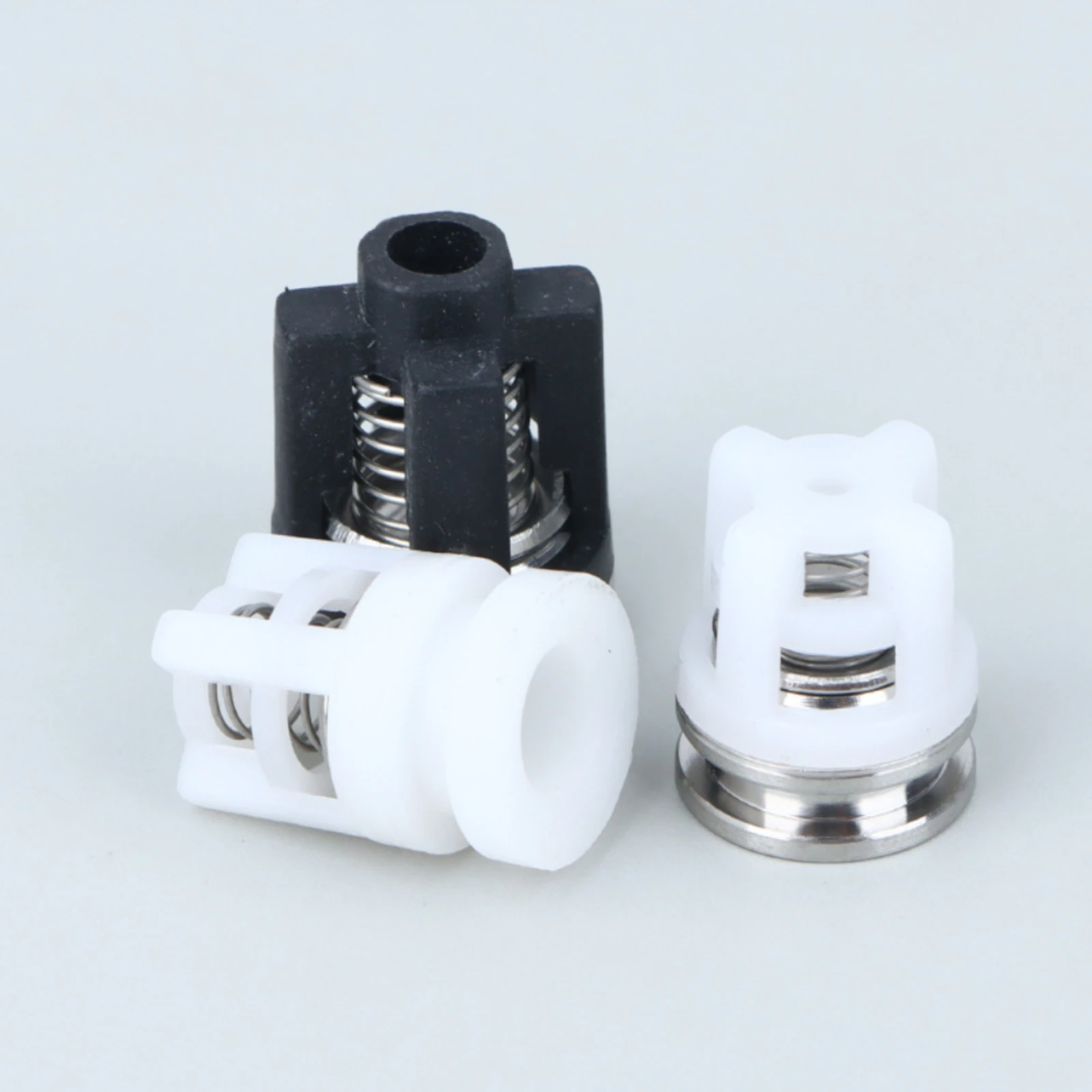 3 Pieces 1-Way Valve Plastic Body Coiled Component-Loaded Valve Machine Accessory Slotted Side Backflow Control for Pump