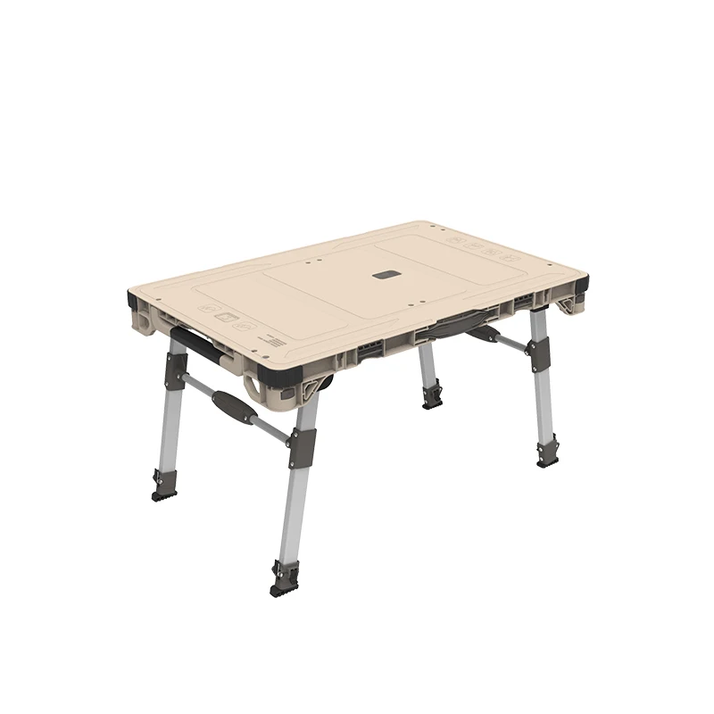 For HEAVY DUTY Industrial New Easy-Carry Folding Table Outdoor Camping Tool Multifunctional Lightweight Four-Wheel
