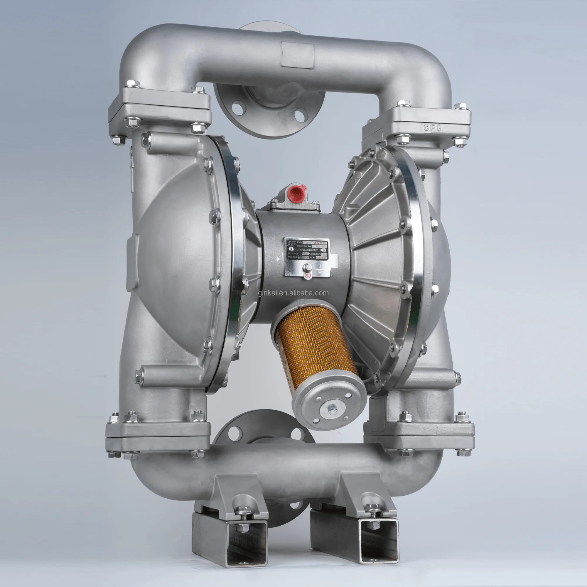 2 Inch SS316L AODD Pump Flange Connection Heavy Duty Diaphragm Pump PTFE Diaphragm Optional for Marine Oil Transfer