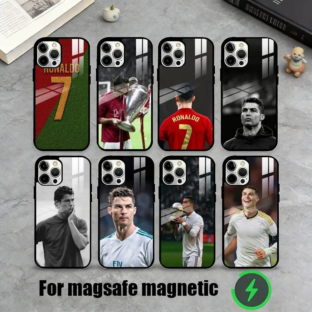 

R-Ronaldo GOAT Football Legend Phone Case For iPhone17,16,15,14,13,12,11 Plus,Pro Magnetic with Magsafe Wireless Charging