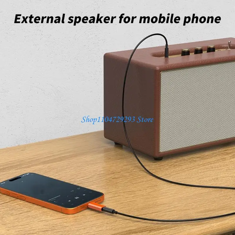 

Y2GD Small Type C to TRRS Auxiliary Port Adapters External Sound Card Replacement Alloy Texture Suitable for Laptop