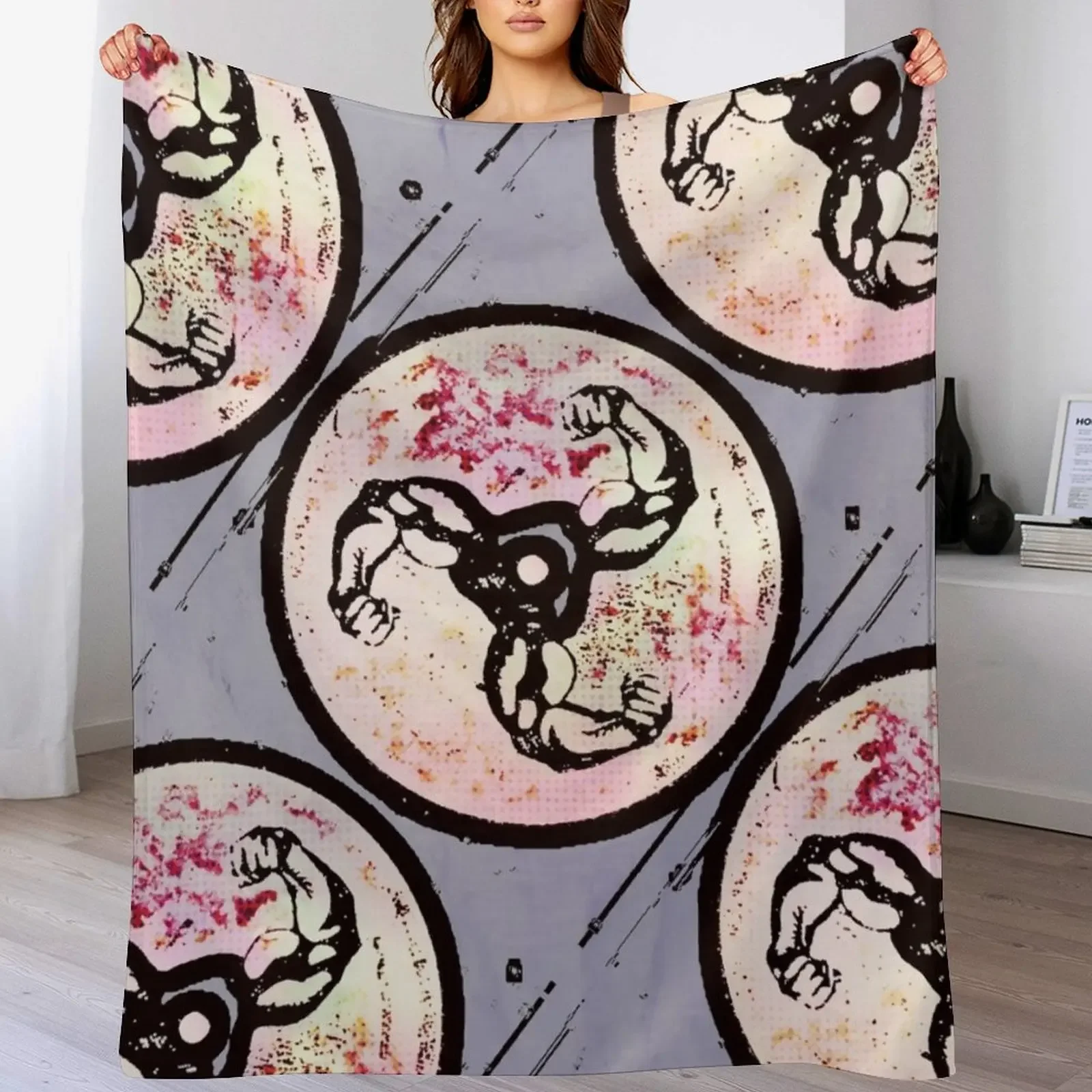 

Big Bicep Booms Banger Throw Blanket Nap Kid'S Soft Decoratives Blankets